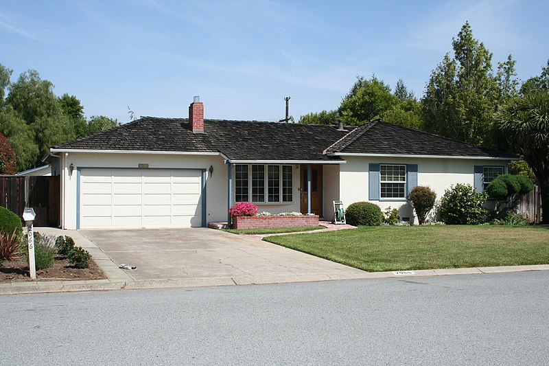 Huis met garage van de oprichting van Apple, Silicon Valley